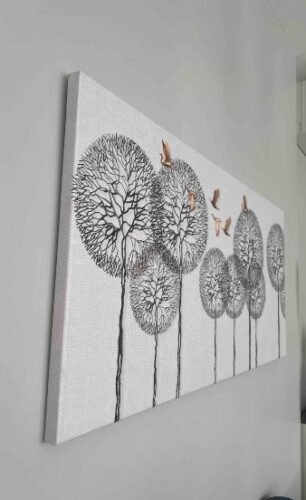 Modern Art Ağaçlar ve Kuşlar Dekoratif Kanvas Tablo - VOOV1724 photo review