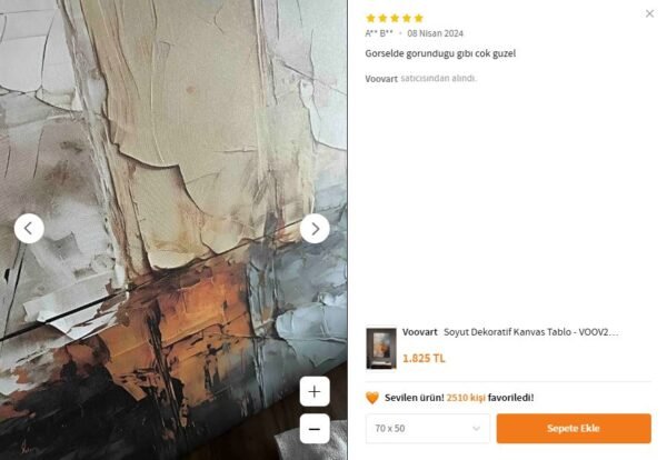 Soyut Dekoratif Kanvas Tablo - VOOV2630