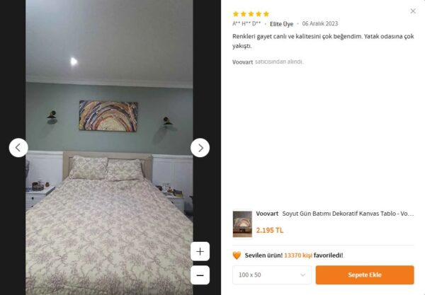 Soyut Gün Batımı Dekoratif Kanvas Tablo - VOOV2423