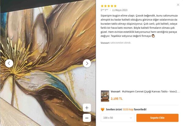 Muhteşem CENNET ÇİÇEĞİ Kanvas Tablo - VOOV2525