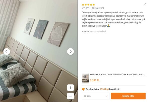 Kanvas Duvar Tablosu 3'lü Canvas Tablo Seti - VOOV4186