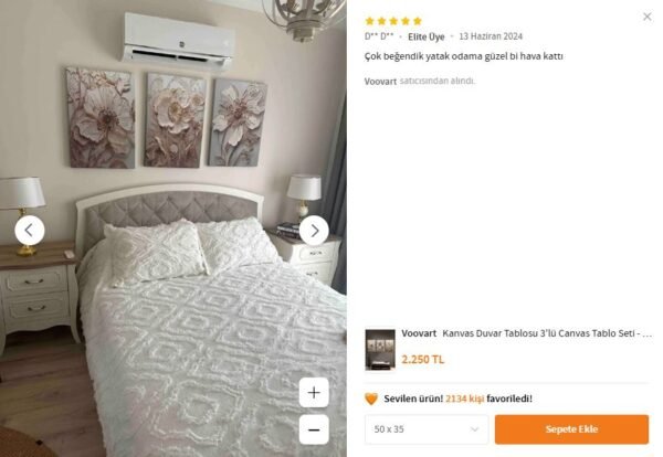 Kanvas Duvar Tablosu 3'lü Canvas Tablo Seti - VOOV4231