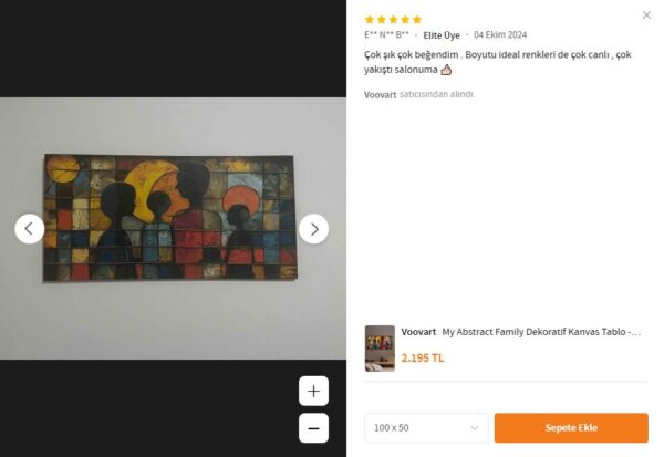 My Abstract Family Dekoratif Kanvas Tablo -VOOV2731