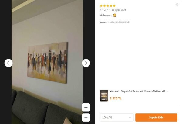 Soyut İnsan Silüetleri Dekoratif Kanvas Tablo - VOOV2503