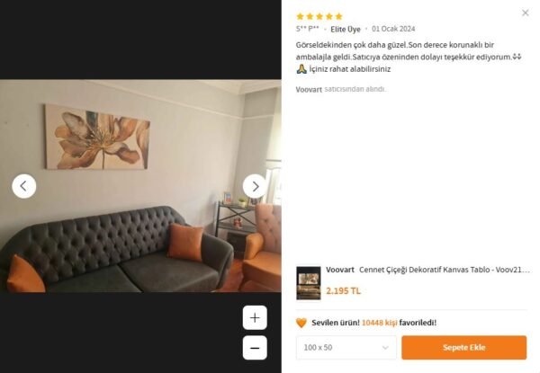 Cennet Çiçeği Dekoratif Kanvas Tablo - VOOV2125