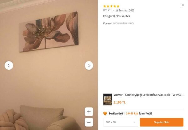 Cennet Çiçeği Dekoratif Kanvas Tablo - VOOV2125