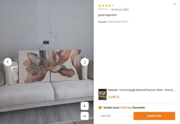 Cennet Çiçeği Dekoratif Kanvas Tablo - VOOV2125