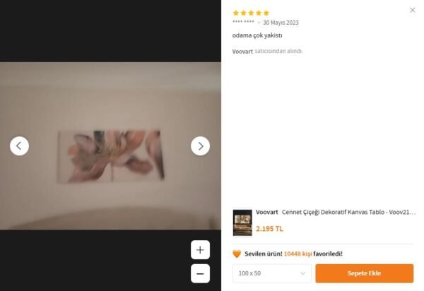 Cennet Çiçeği Dekoratif Kanvas Tablo - VOOV2125