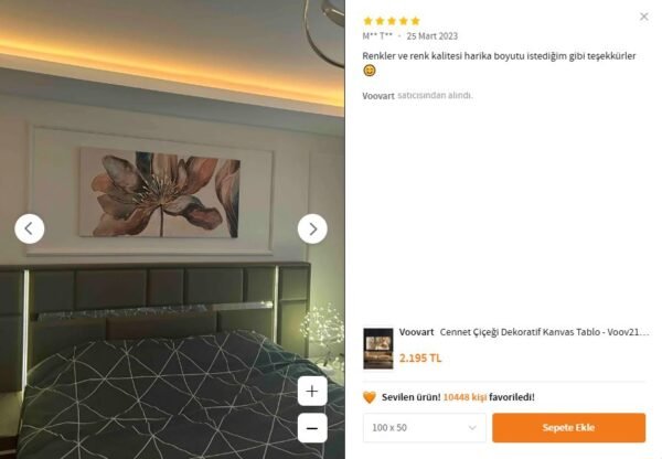 Cennet Çiçeği Dekoratif Kanvas Tablo - VOOV2125