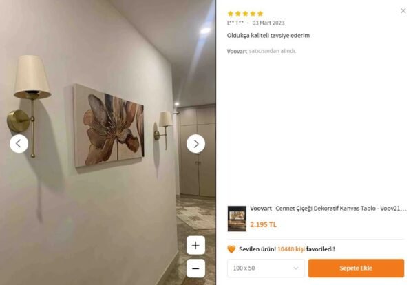 Cennet Çiçeği Dekoratif Kanvas Tablo - VOOV2125