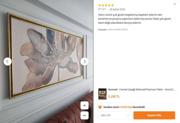 Cennet Çiçeği Dekoratif Kanvas Tablo - VOOV2125