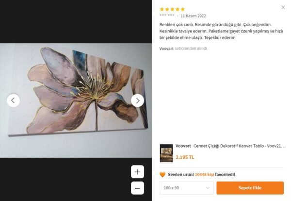 Cennet Çiçeği Dekoratif Kanvas Tablo - VOOV2125