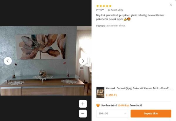 Cennet Çiçeği Dekoratif Kanvas Tablo - VOOV2125