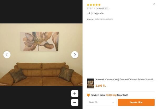 Cennet Çiçeği Dekoratif Kanvas Tablo - VOOV2125