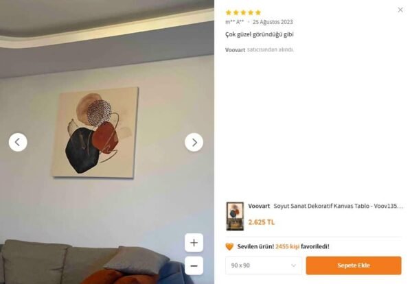 Abstract Art Dekoratif Kanvas Tablo - VOOV1353