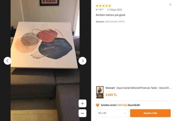 Abstract Art Dekoratif Kanvas Tablo - VOOV1353