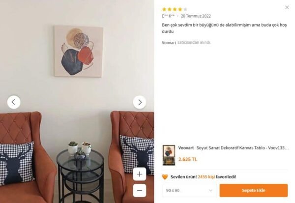 Abstract Art Dekoratif Kanvas Tablo - VOOV1353