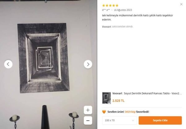 Soyut Derinlik Dekoratif Kanvas Tablo - VOOV2119