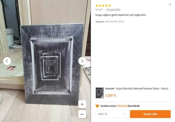 Soyut Derinlik Dekoratif Kanvas Tablo - VOOV2119