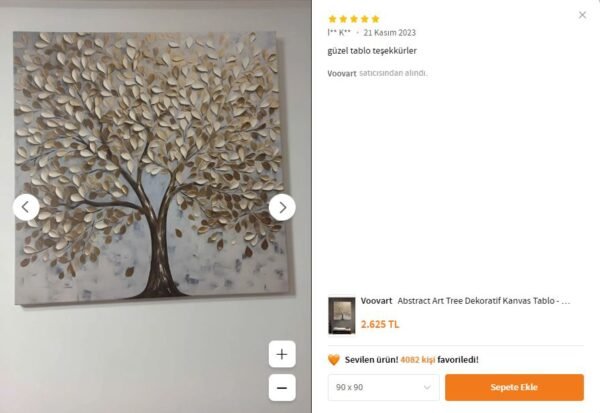 Abstract Art Tree Dekoratif Kanvas Tablo - VOOV2506