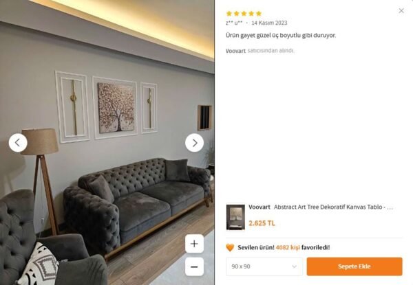 Abstract Art Tree Dekoratif Kanvas Tablo - VOOV2506