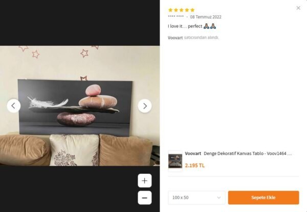 Denge Dekoratif Kanvas Tablo - VOOV1464