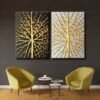 Modern Ağaç Dalları 2'li Set Dekoratif Kanvas Tablo - VOOV1069