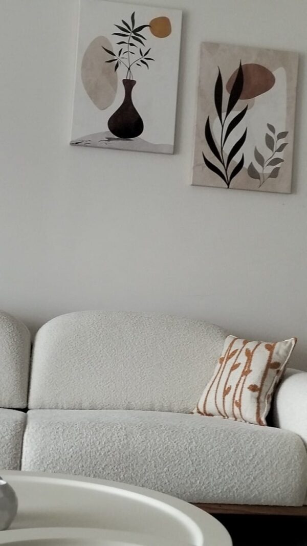 Boho Saksıda Tropik Çiçekler 2'li Set Kanvas Tablo - VOOV4002