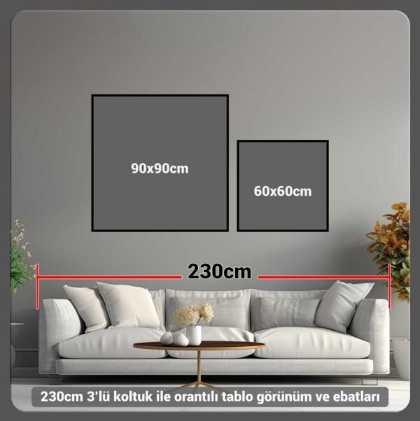 Soyut Dekoratif Kanvas Tablo - EC1028