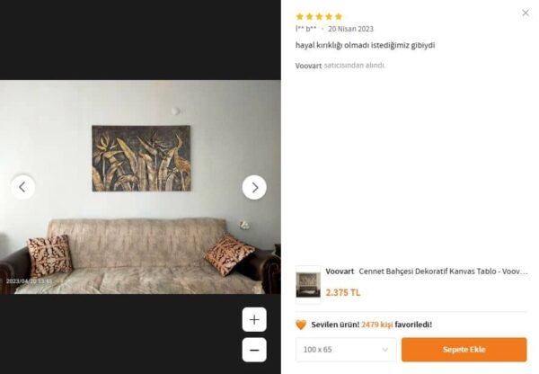 Cennet Bahçesi Dekoratif Kanvas Tablo - VOOV1149