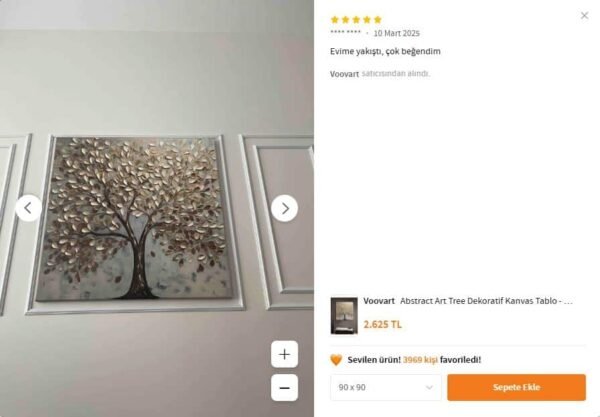 Abstract Art Tree Dekoratif Kanvas Tablo - VOOV2506