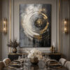 Golden Orbit Dekoratif Kanvas Tablo - VOOV1949