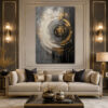 Golden Orbit Dekoratif Kanvas Tablo - VOOV1949