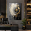 Golden Orbit Dekoratif Kanvas Tablo - VOOV1949
