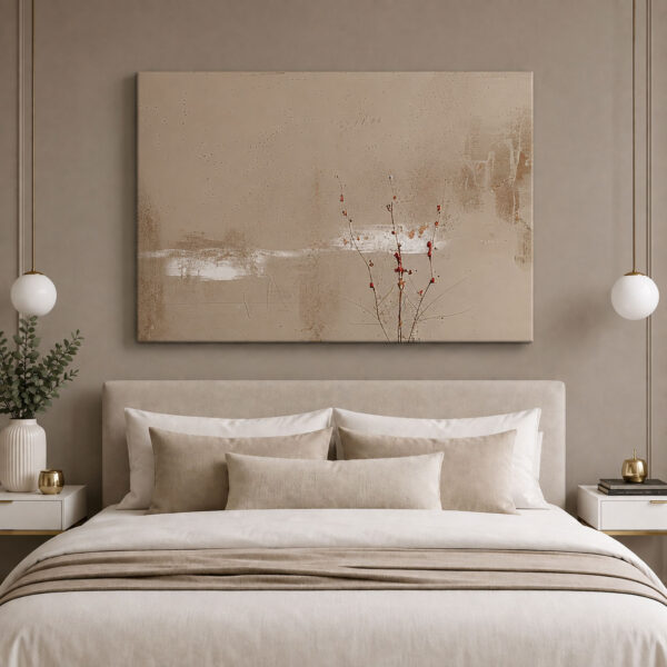 Abstract Beige Art Dekoratif Kanvas Tablo - VOOV2026