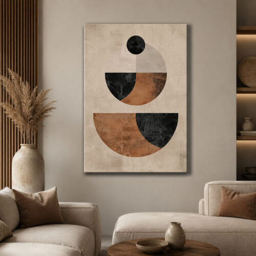 Modern Minimal Denge Dekoratif Soyut Kanvas Tablo - VOOV2433