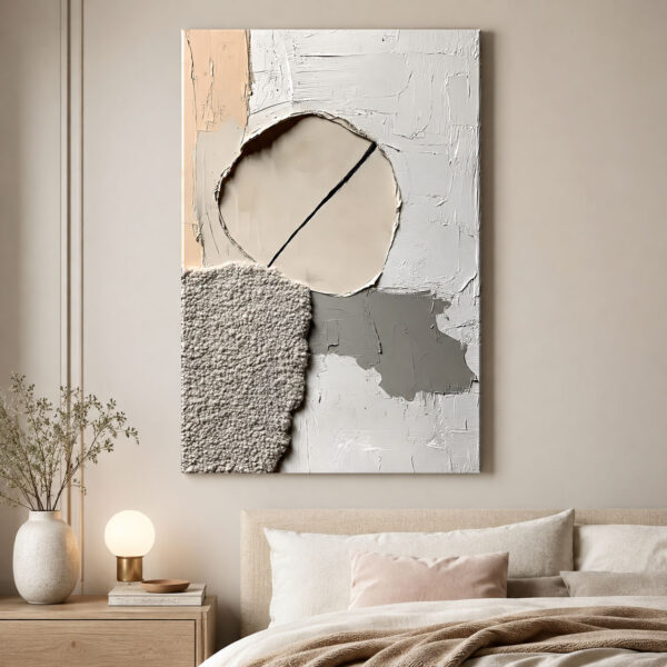 Minimal İzler Dekoratif Soyut Kanvas Tablo - VOOV2659