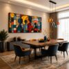 VOOV2731 (4) My Abstract Family Dekoratif Kanvas Tablo -VOOV2731