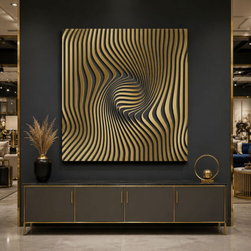 Modern Geometrik Dekoratif Soyut Kanvas Tablo - VOOV3385