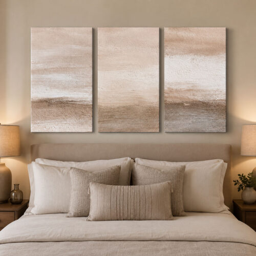 Natural Geçişler Kanvas Duvar Tablosu 3'lü Canvas Tablo Seti - VOOV4187
