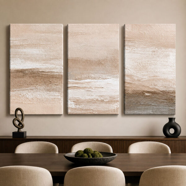 Natural Geçişler Kanvas Duvar Tablosu 3'lü Canvas Tablo Seti - VOOV4187