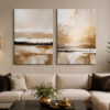 Kum Rüyası Kanvas Duvar Tablosu - 2'li Canvas Tablo Seti - VOOV4234