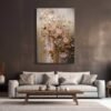Dekoratif Soyut Çiçekler Kanvas Tablo - EC1014