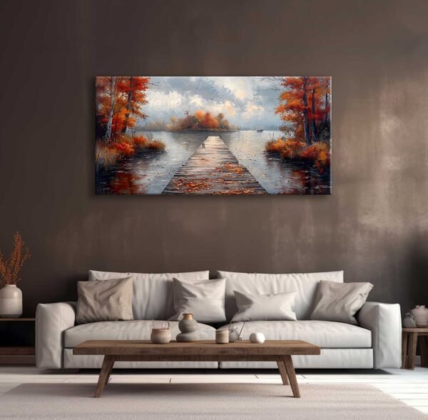 Sonbahar Manzarası Dekoratif Kanvas Tablo - EC1021