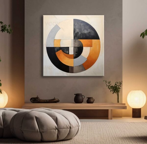 Soyut Dekoratif Kanvas Tablo - EC1028