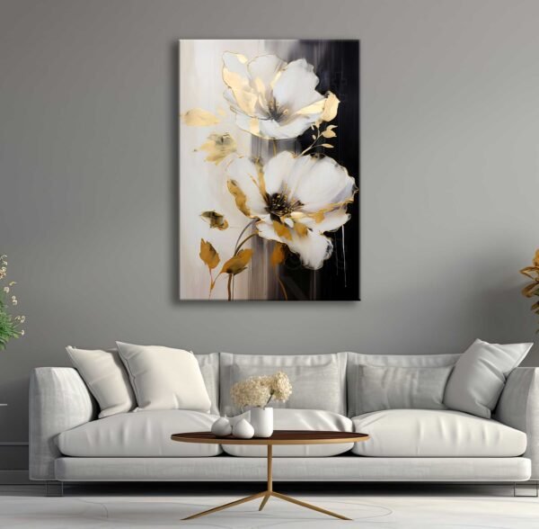 Dekoratif Çiçek Kanvas Tablo - EC1030