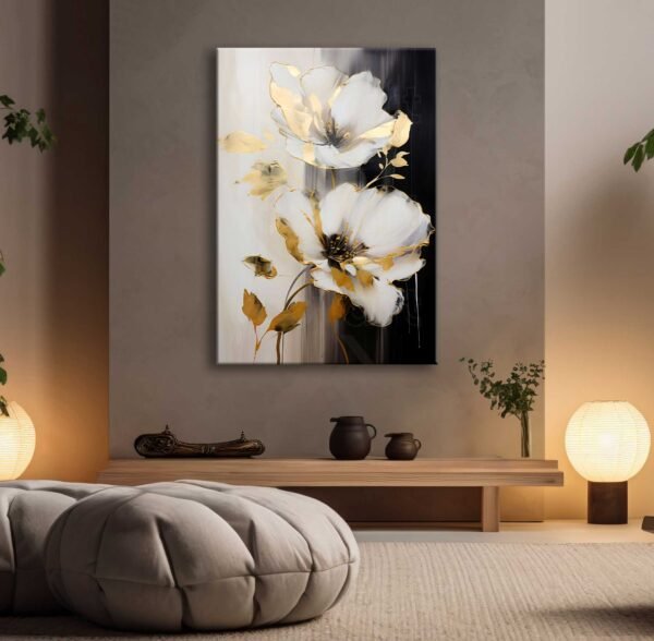 Dekoratif Çiçek Kanvas Tablo - EC1030