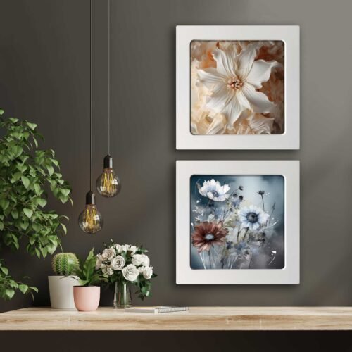 Kompakt Çerçeveli Dekoratif Tablo Seti ( 30x30cm 2 Adet ) - EW1088