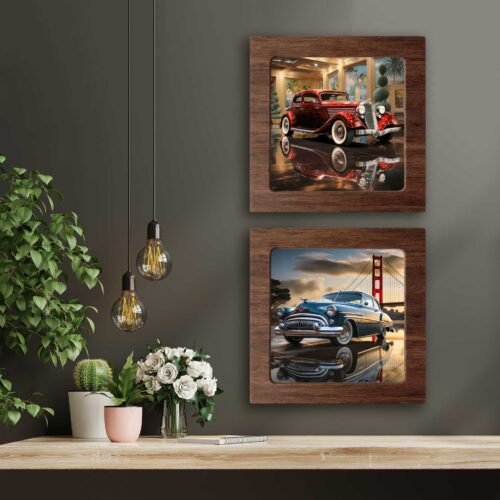 ew1089.jpg Kompakt Çerçeveli Dekoratif Tablo Seti ( 30x30cm 2 Adet ) - EW1089