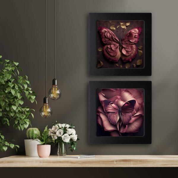 Kompakt Çerçeveli Dekoratif Tablo Seti ( 30x30cm 2 Adet ) - EW1092